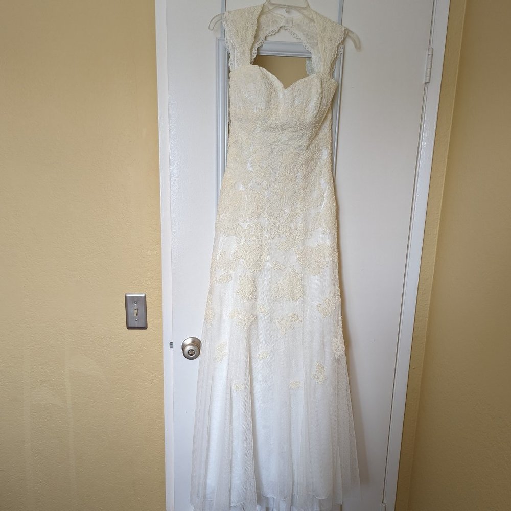 David's Bridal Lace Dress- Size 4